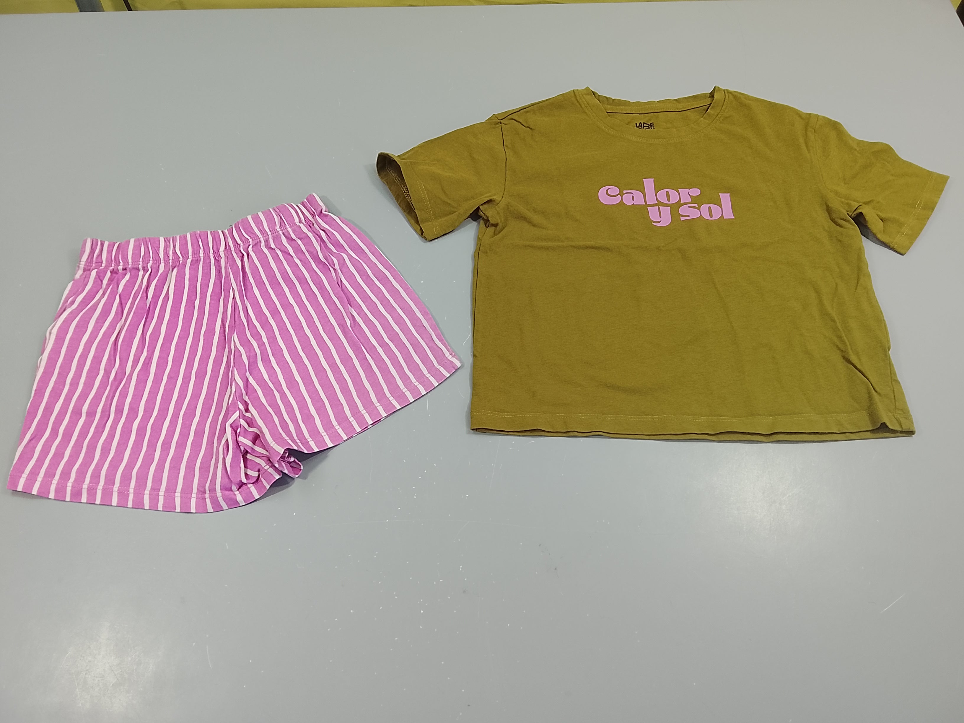 Pyjama 2pcs jersey T-shirt m.c  kaki  