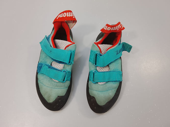 Chaussons d'escalade Simond bleu, gris, rouge , 34, moins cher chez Petit Kiwi