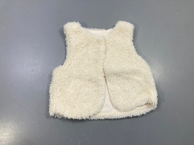 Gilet s.m écru sherpa, moins cher chez Petit Kiwi