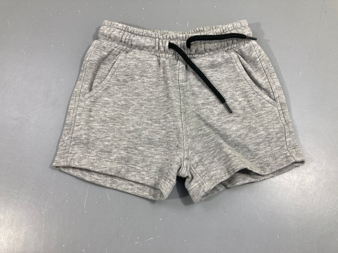 Short jersey épais gris clair, moins cher chez Petit Kiwi