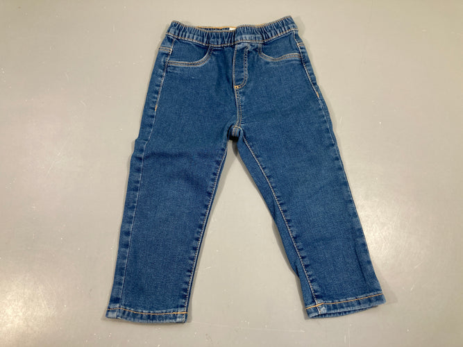 Jeans bleu taille élastique, moins cher chez Petit Kiwi