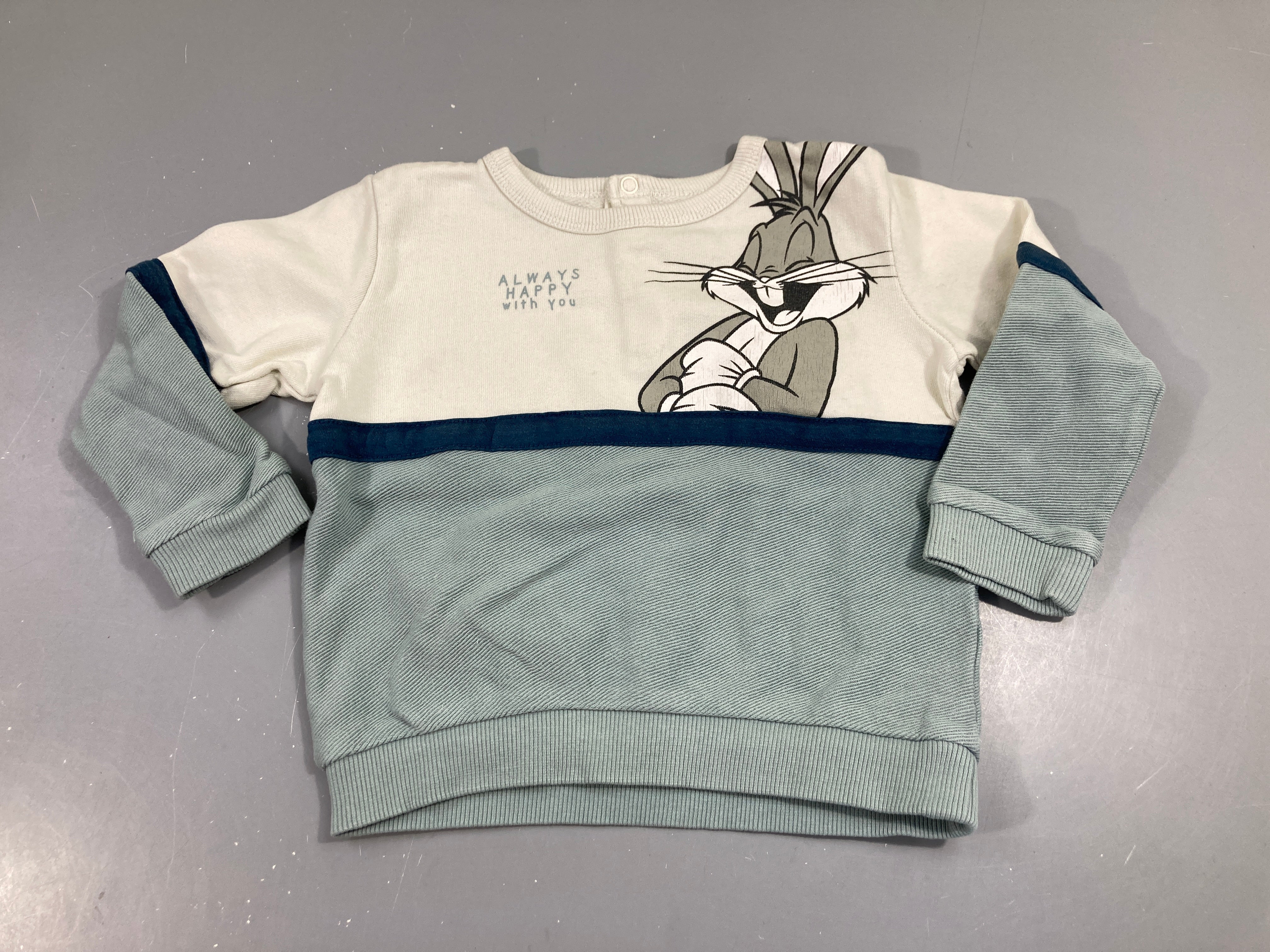 Sweat blanc/vert, Bugs Bunny