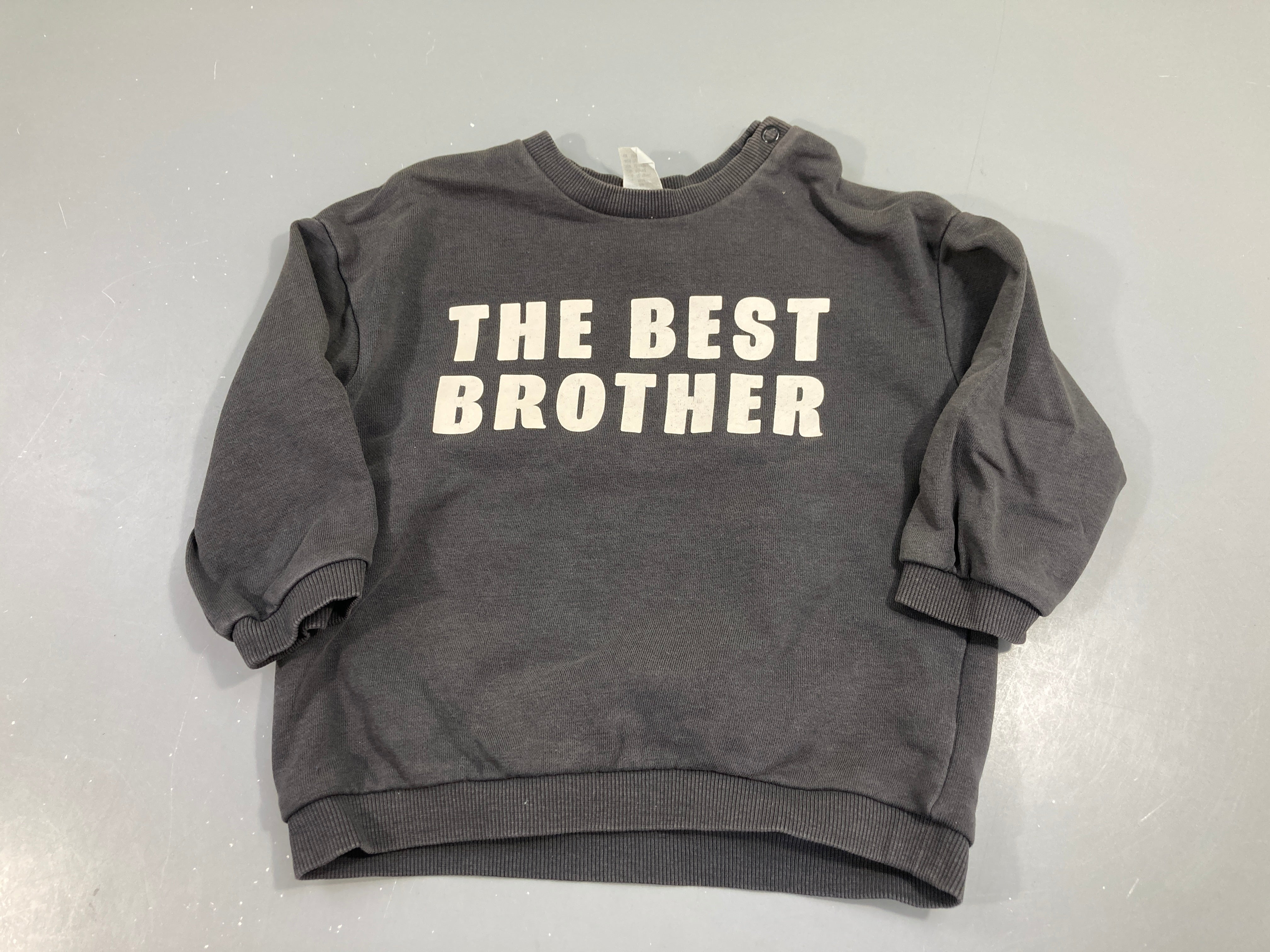 Sweat gris foncé, the best brother