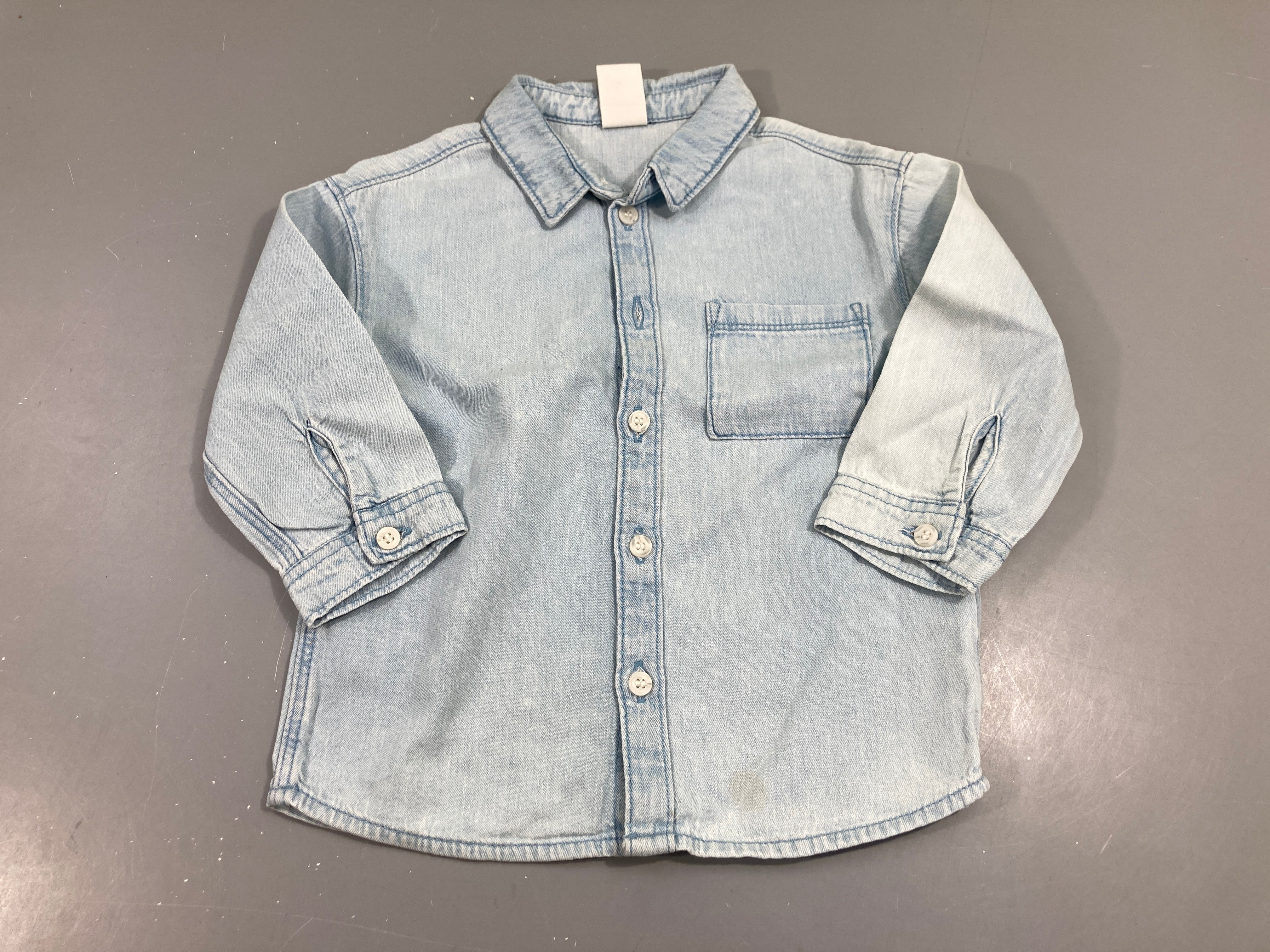 Chemise m.l jean bleu clair