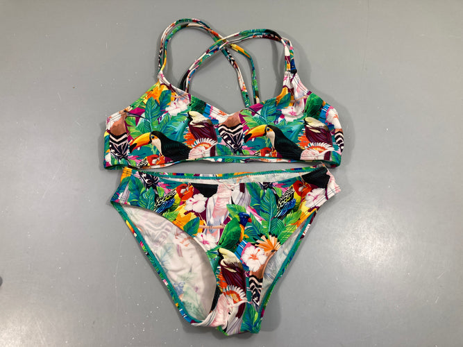 Bikini imprimé tropical, moins cher chez Petit Kiwi