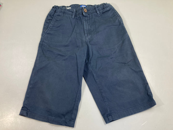 Bermuda toile bleu foncé, moins cher chez Petit Kiwi