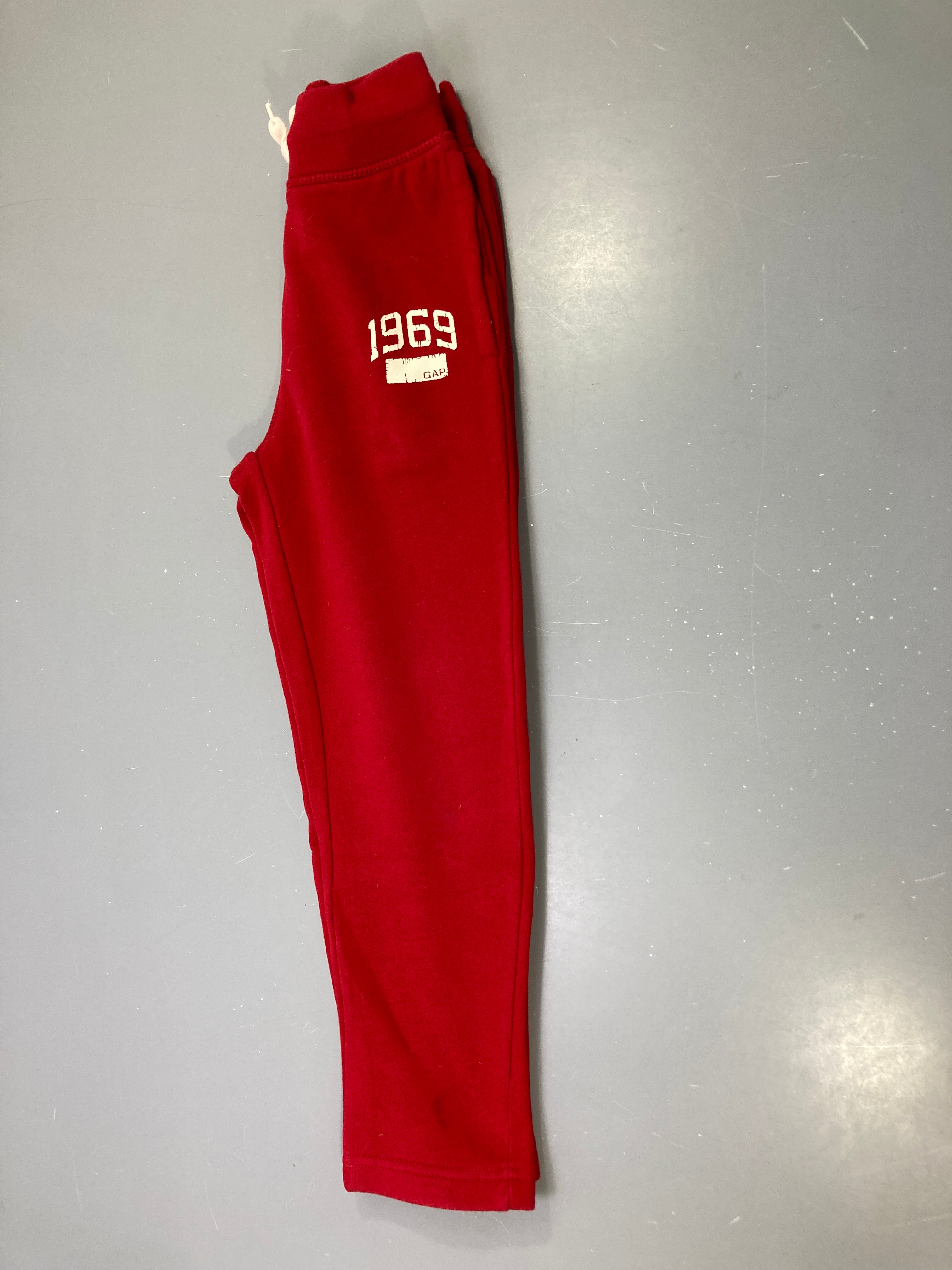 Pantalon jogging rouge molleton 