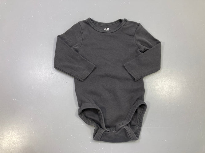 Body m.l gris anthracite uni, moins cher chez Petit Kiwi