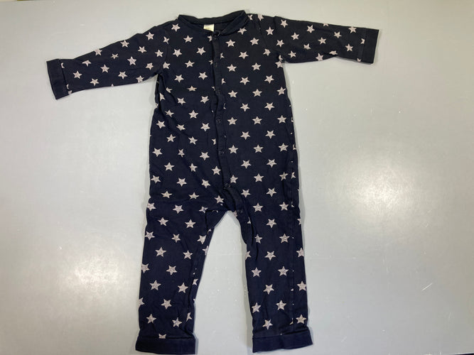 Combinaison jersey beu marine étoiles, moins cher chez Petit Kiwi