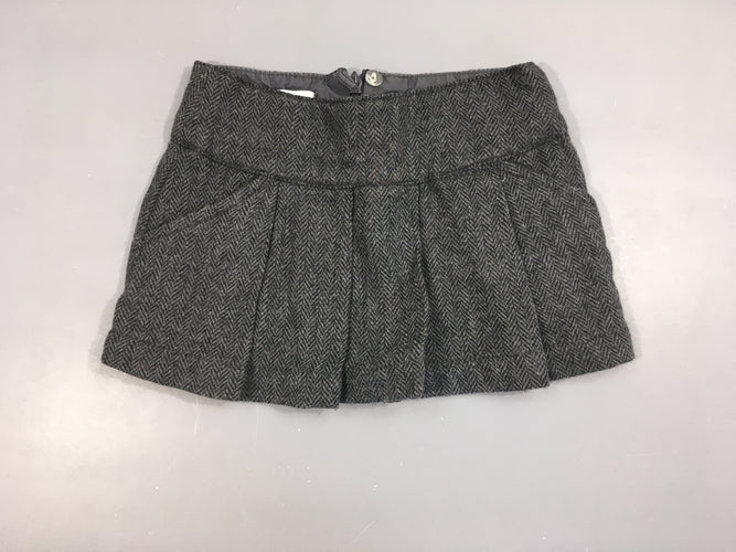 Jupe style flannelle grise chevrons, moins cher chez Petit Kiwi