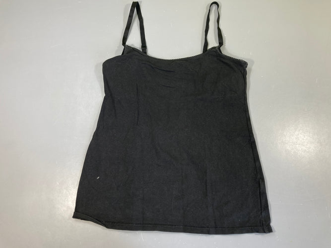 Top allaitement noir, brassière intégrée, moins cher chez Petit Kiwi