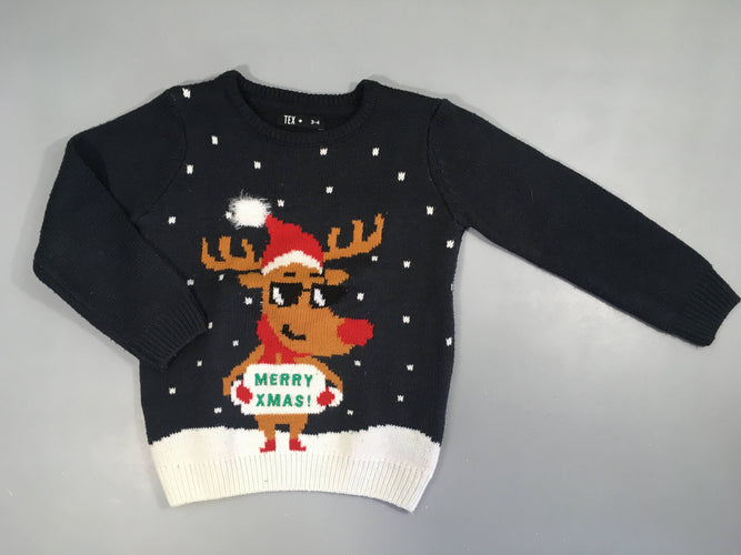 Pull bleu foncé de Noel Bouloché, moins cher chez Petit Kiwi