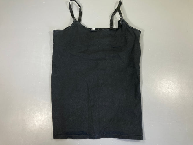 Top allaitement noir, brassière intégrée, moins cher chez Petit Kiwi