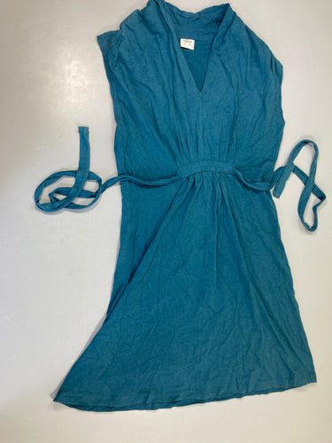 Robe s.m jersey bleu, légèrement décolorée, moins cher chez Petit Kiwi