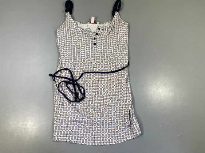 Top d'allaitement blanc motifs bleu, moins cher chez Petit Kiwi