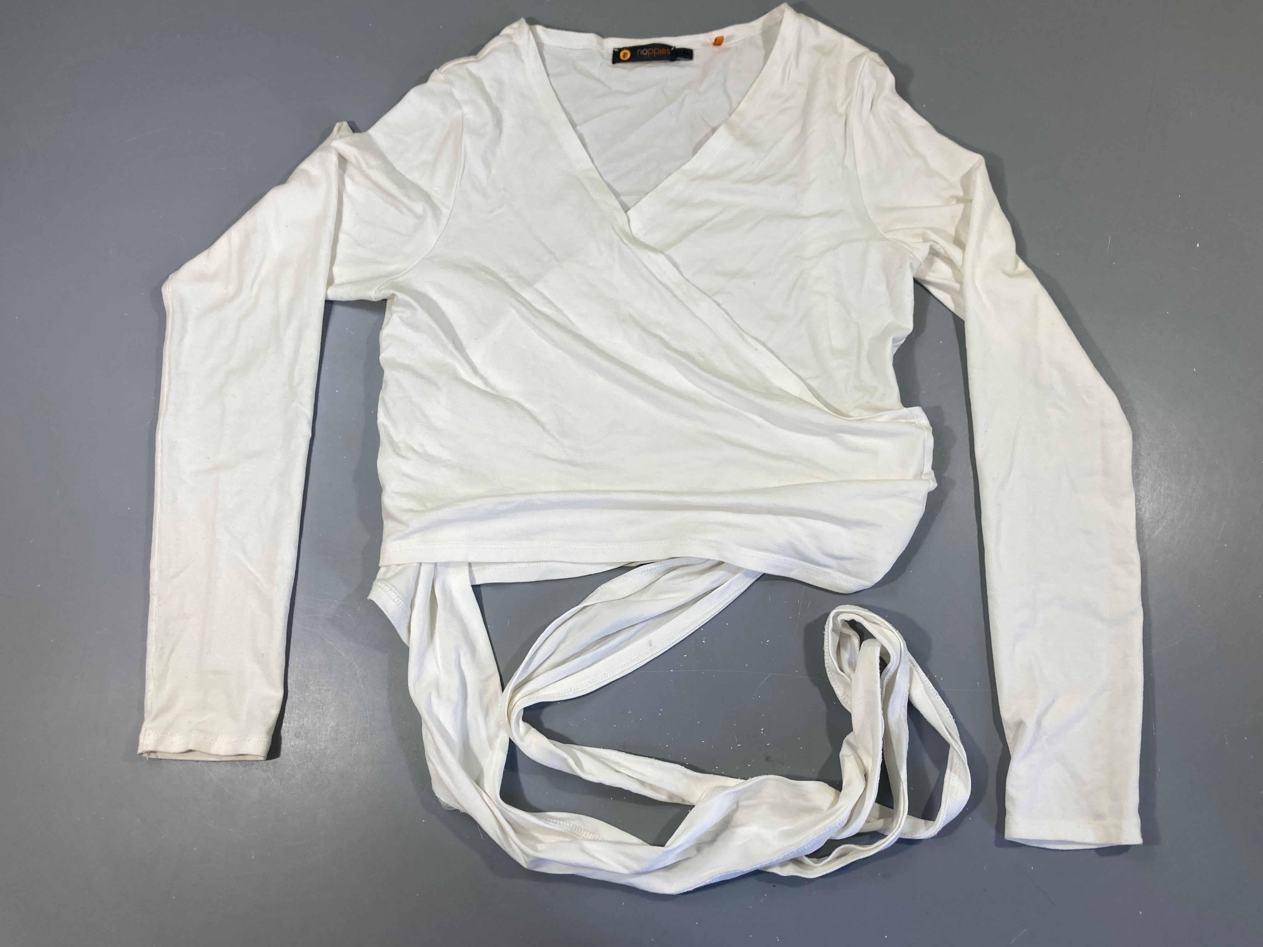 Bolero jersey blanc à nouer