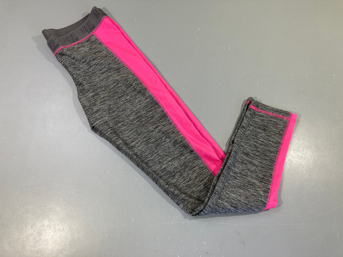 Legging de sport gris flammé/rose, moins cher chez Petit Kiwi