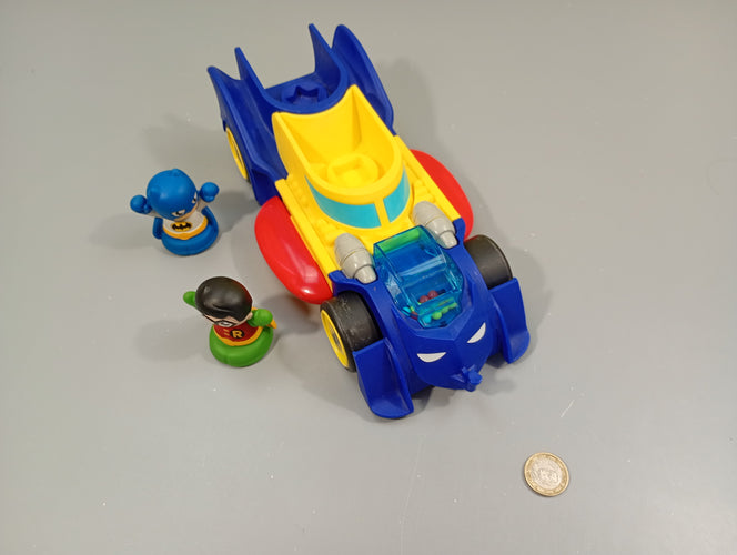 Batmobile avec Batman et Robin, moins cher chez Petit Kiwi