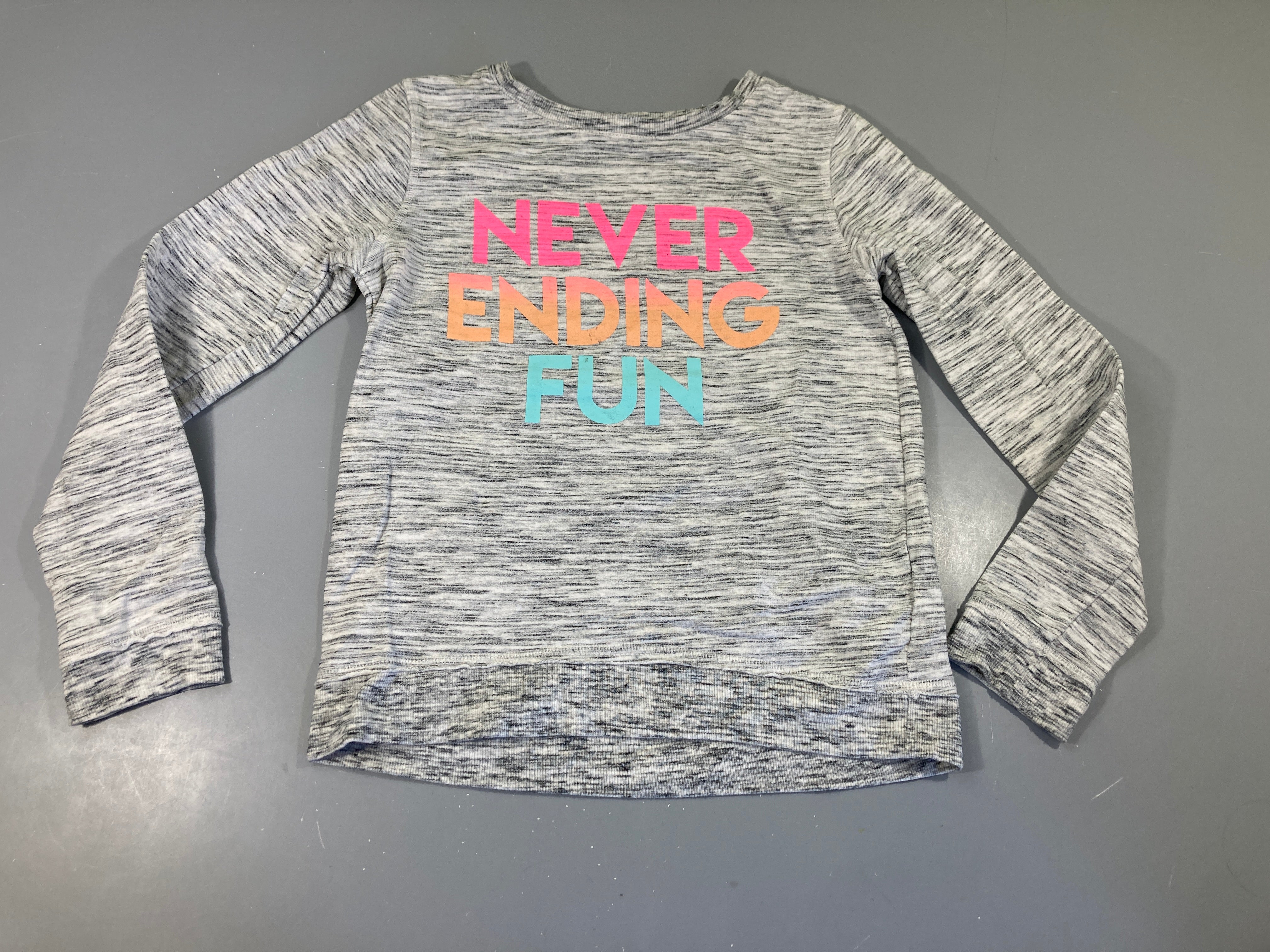 Sweat gris chiné Never