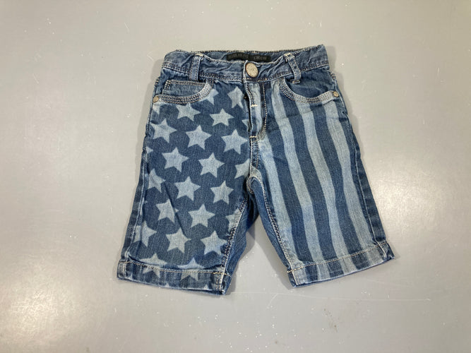Bermuda en jean Regular Fit Ligné/étoiles, moins cher chez Petit Kiwi