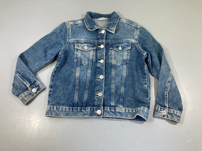 Veste en jean effet délavé, moins cher chez Petit Kiwi