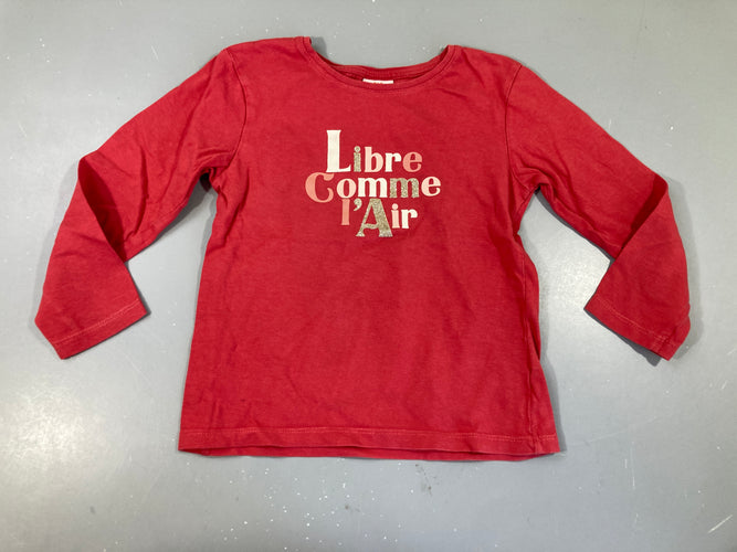 T-shirt m.l rose foncé Libre, moins cher chez Petit Kiwi