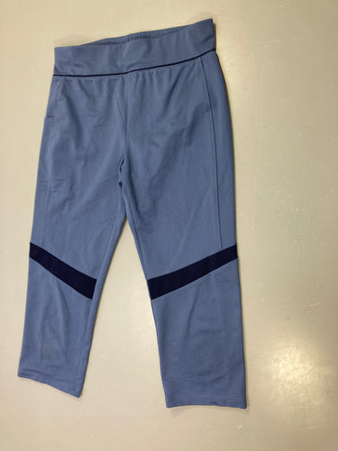 Pantalon de sport corsaire bleu gris bandes bleu marine, moins cher chez Petit Kiwi