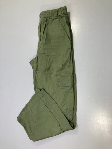Pantalon cargo vert kaki, taille élastique, moins cher chez Petit Kiwi