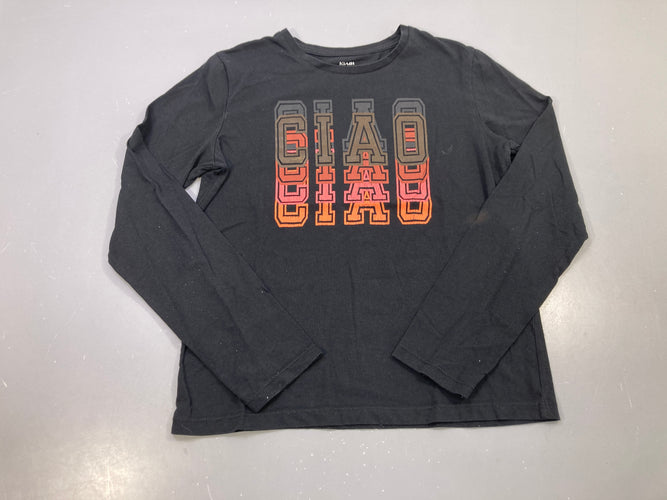 T-shirt m.l noir "Ciao" orange rose, moins cher chez Petit Kiwi