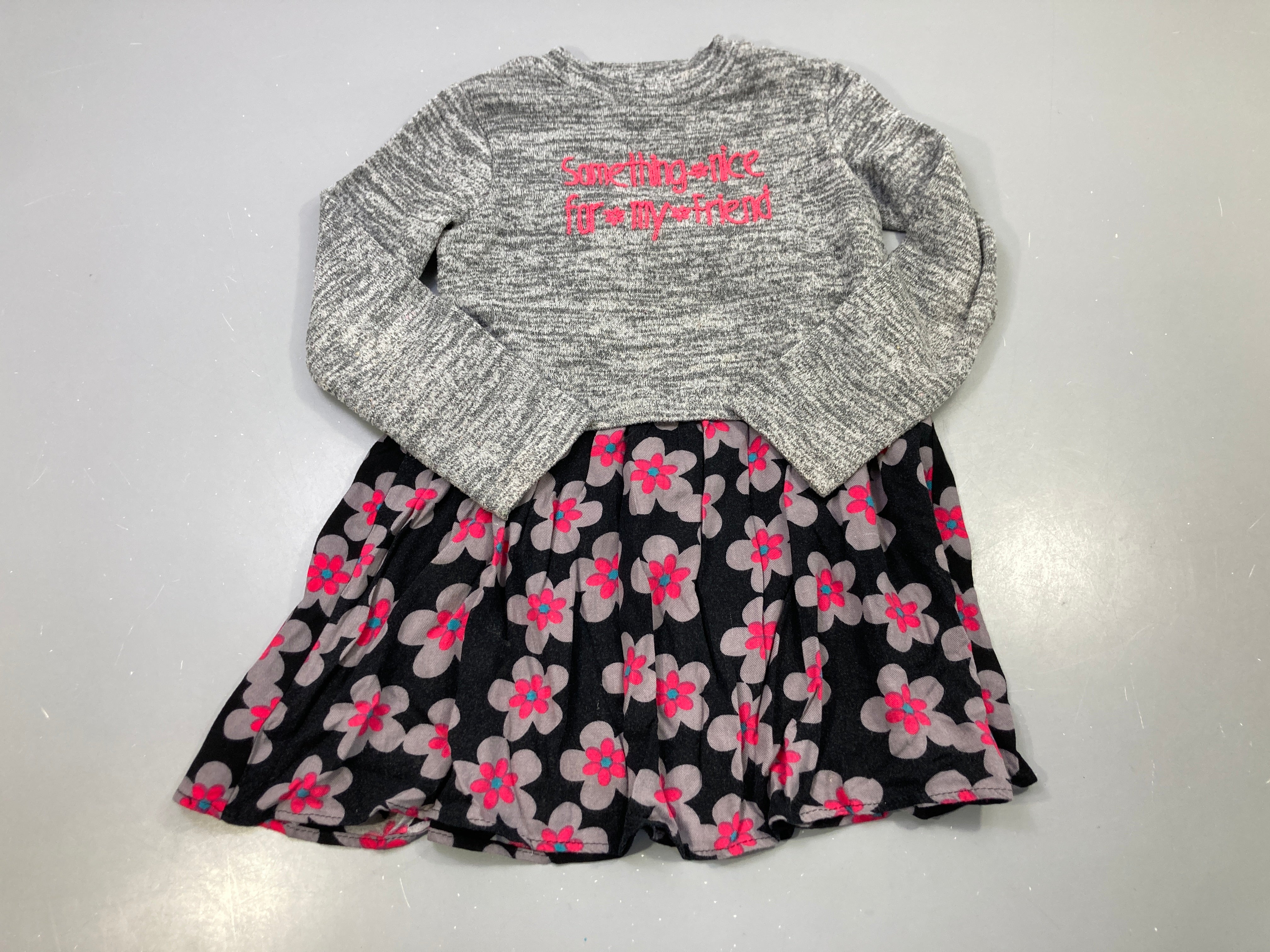 Robe m.l gris chiné 