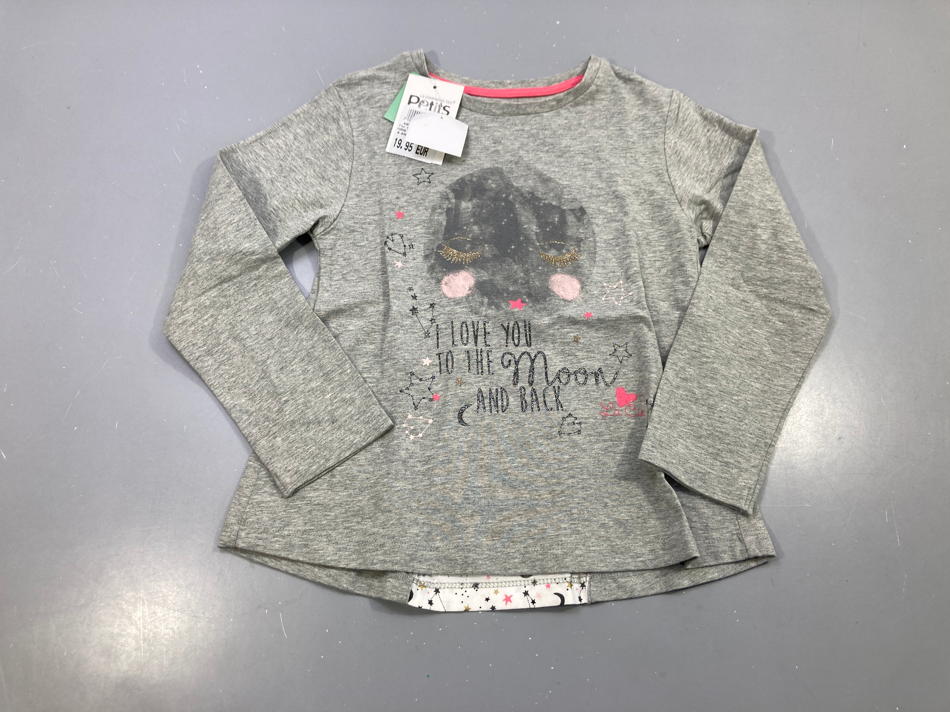 T-shirt m.l gris chiné 