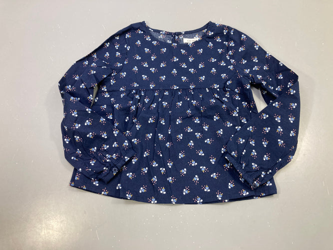 Blouse m.l bleu marine petites fleurs, moins cher chez Petit Kiwi