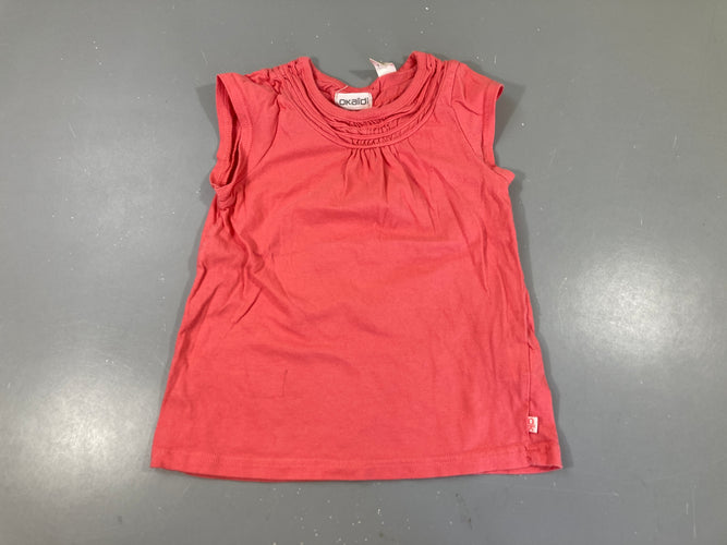 T-shirt s.m rose bord col, moins cher chez Petit Kiwi