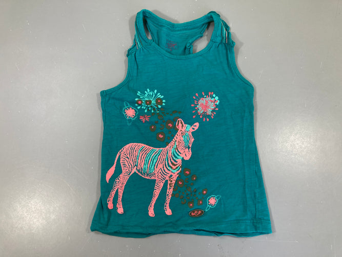 T-shirt s.m vert flammé zèbre, moins cher chez Petit Kiwi