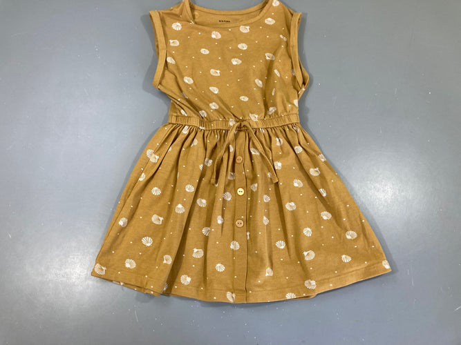 Robe s.m ocre coquillage légèrement bouloché, moins cher chez Petit Kiwi