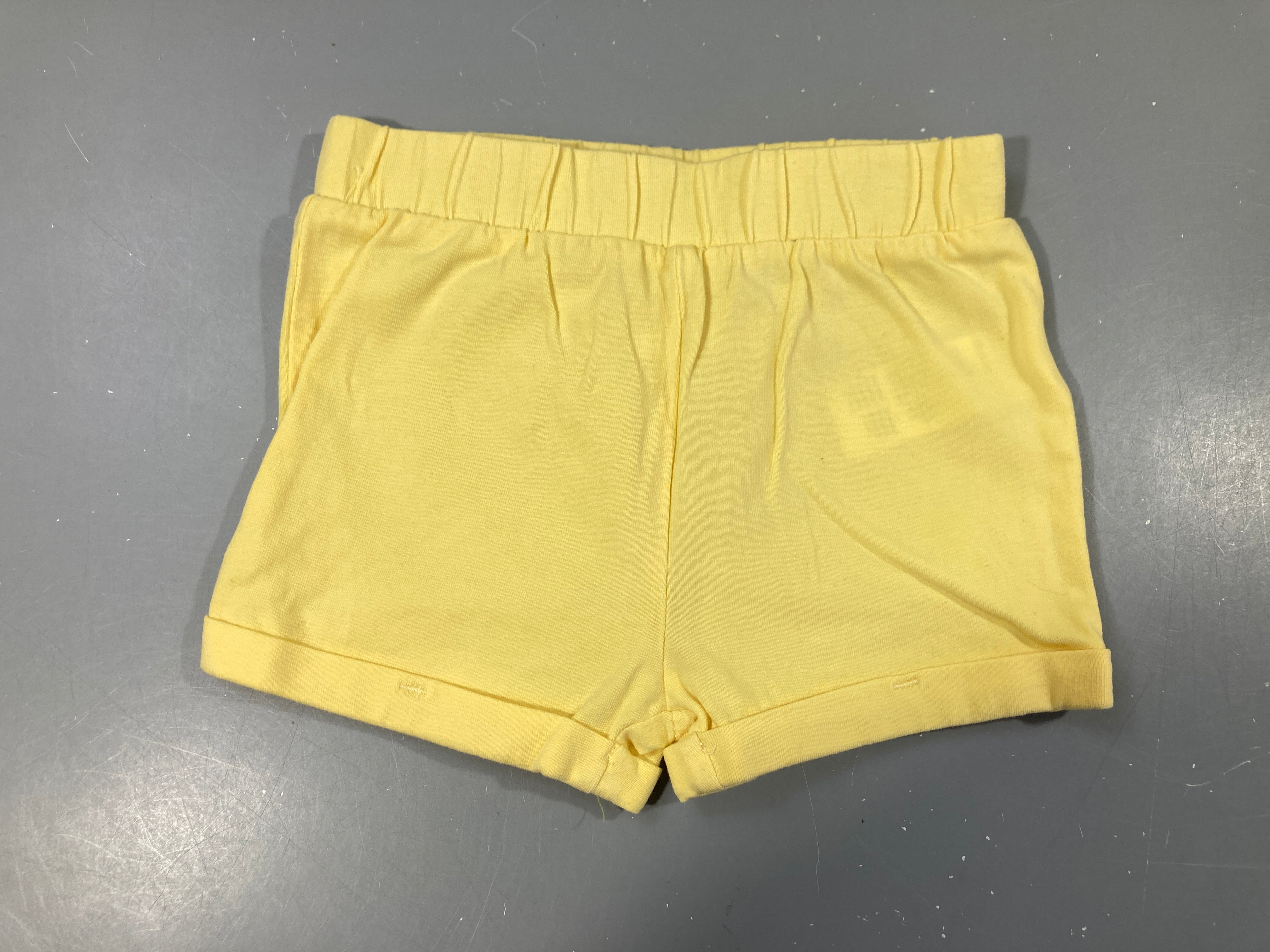 Short à revers  jersey  jaune
