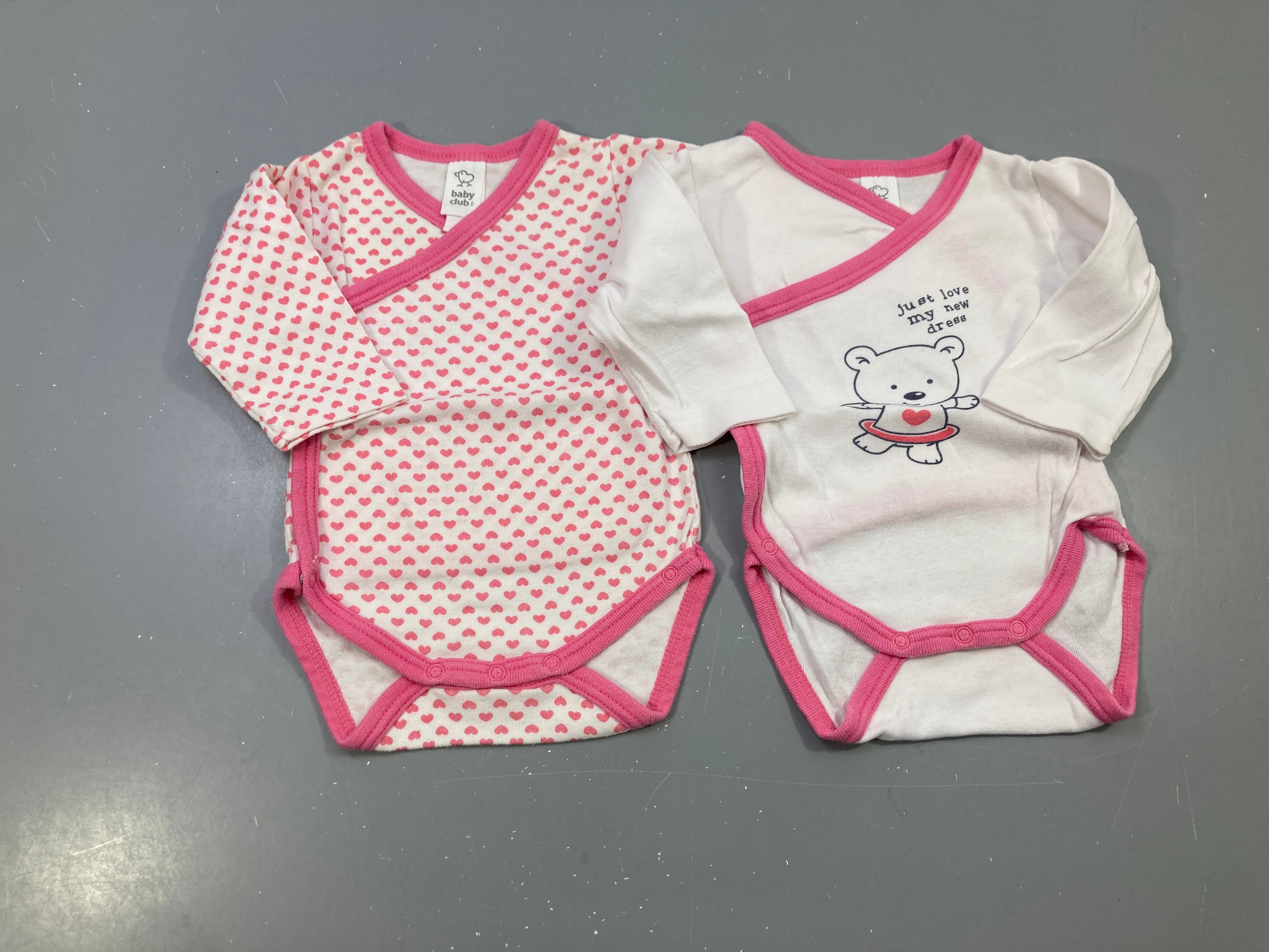 2 Bodies m.l blanc bords rose coeurs ours