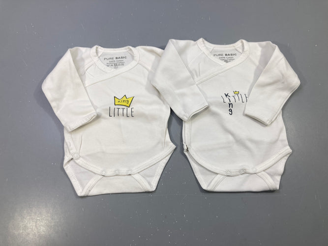 2 Bodies m.l blanc Little, moins cher chez Petit Kiwi