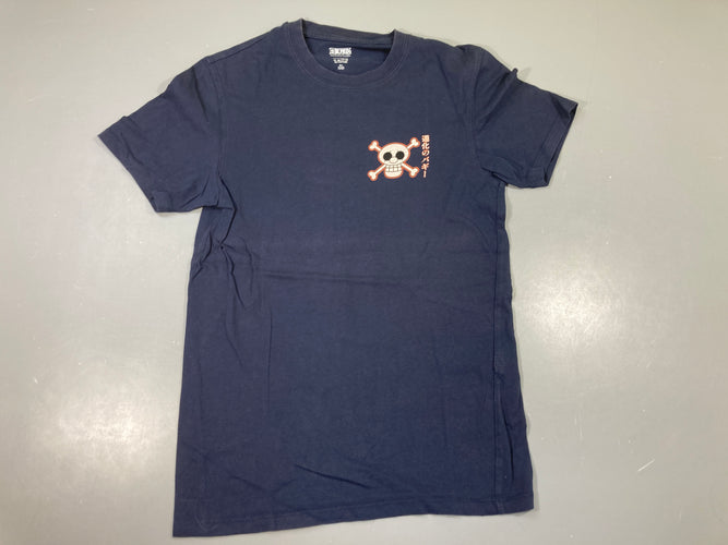 T-shirt m.c bleu foncé Tête de mort, moins cher chez Petit Kiwi