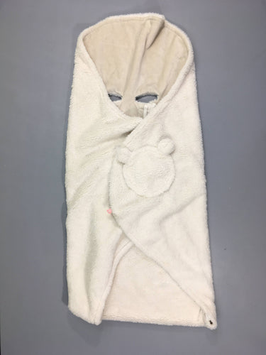 Couverture promenade en fausse fourrure blanche, moins cher chez Petit Kiwi