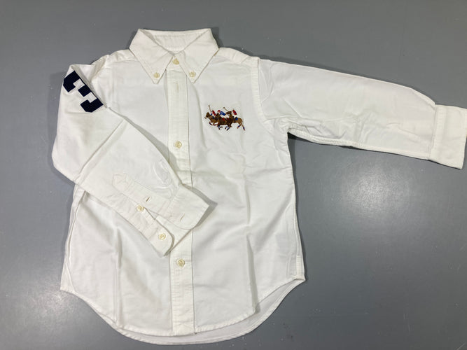 Chemise coton blanc, moins cher chez Petit Kiwi