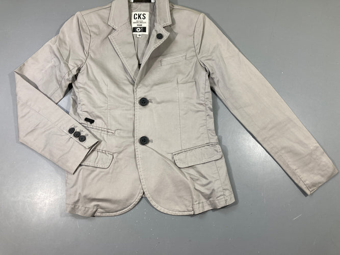 Blazer coton gris clair, moins cher chez Petit Kiwi
