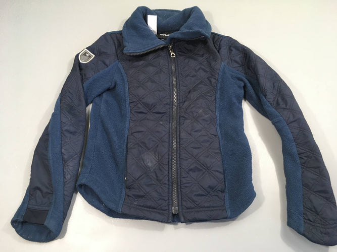Veste équitation bleu foncé polar, légères taches devant, moins cher chez Petit Kiwi