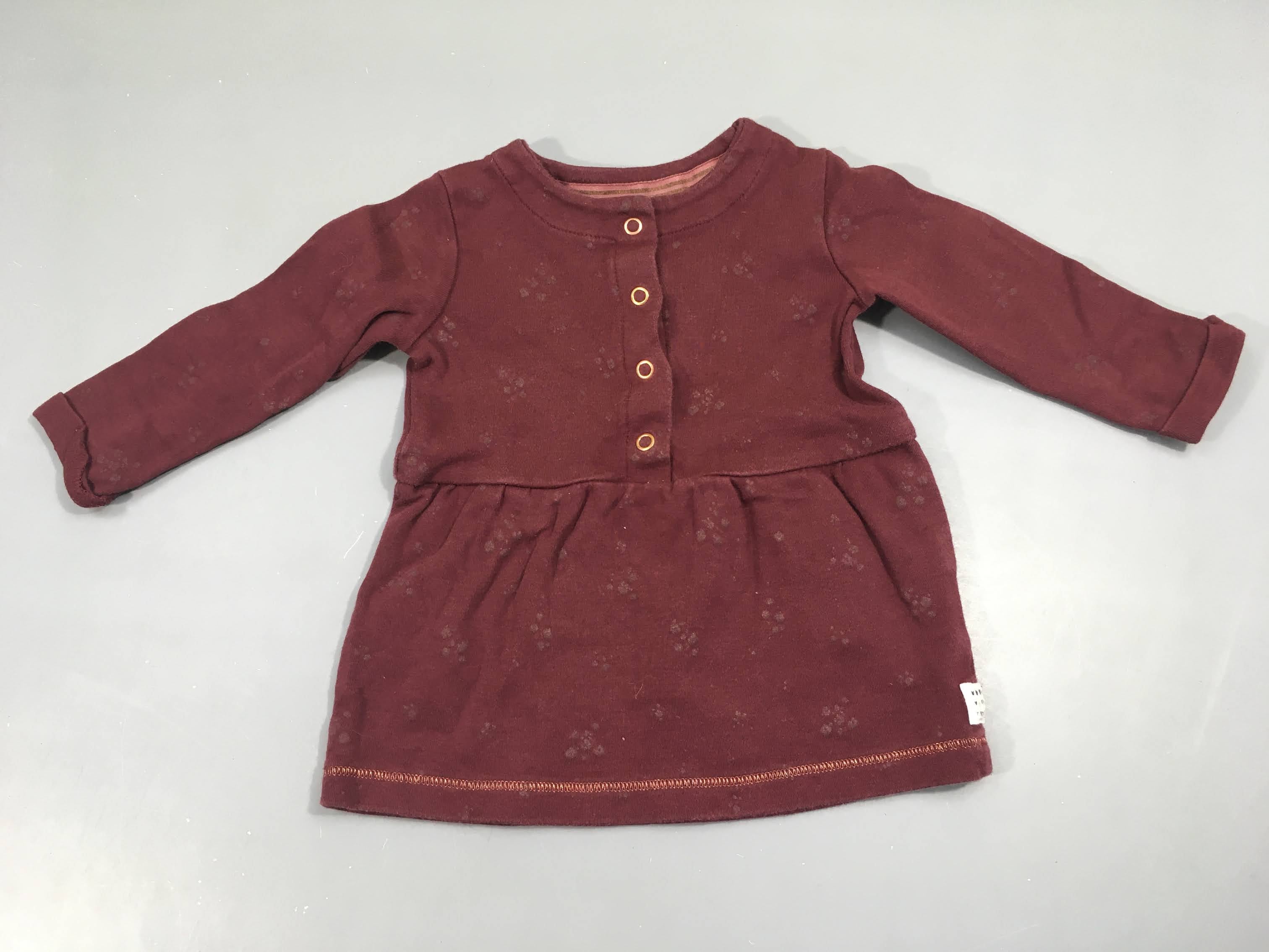 Robe m.l jersey bordeaux