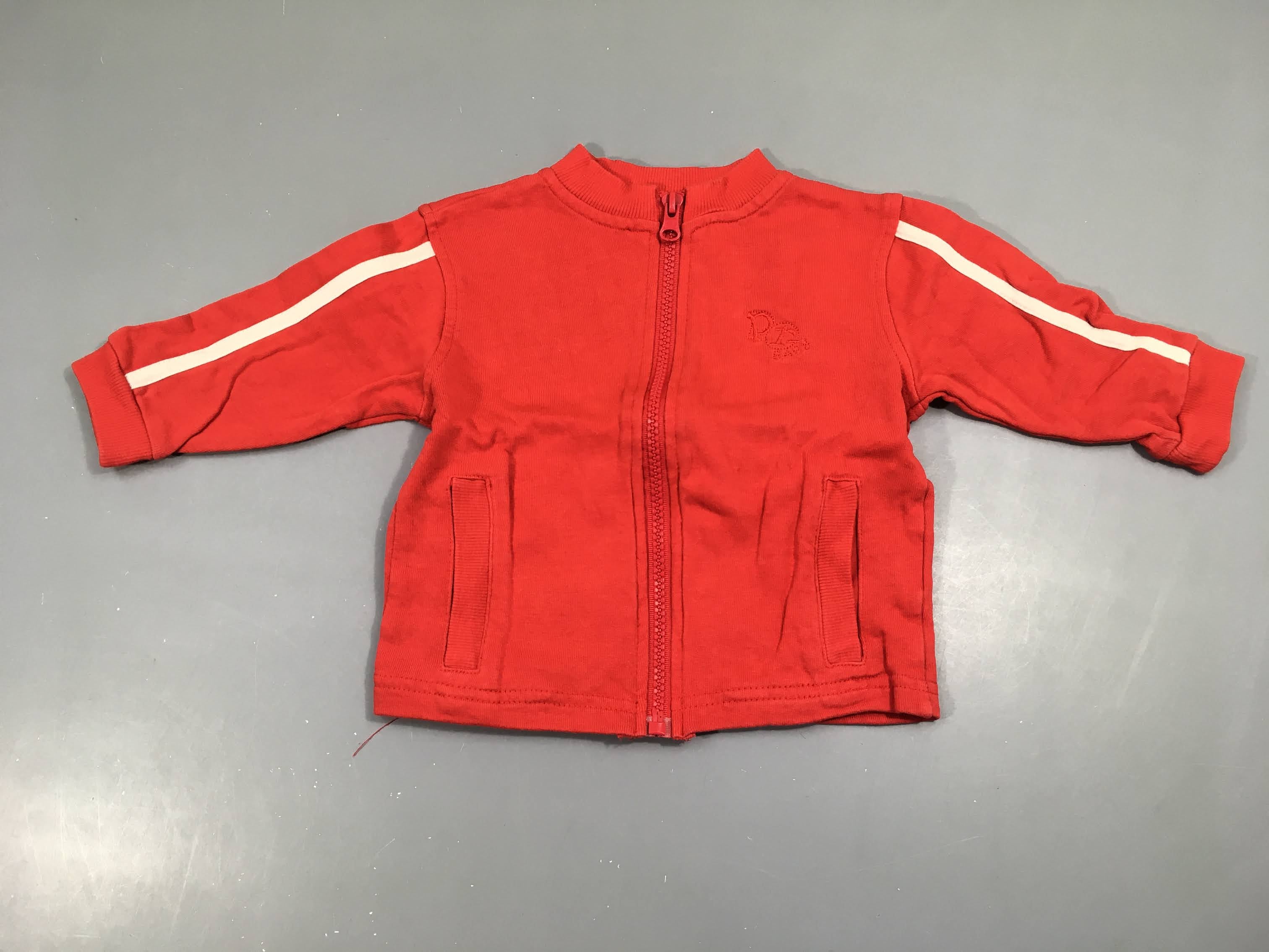 Sweat zippé rouge