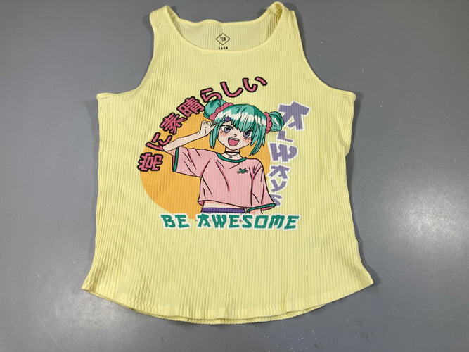 T-shirt s.m jaune be awesome, moins cher chez Petit Kiwi