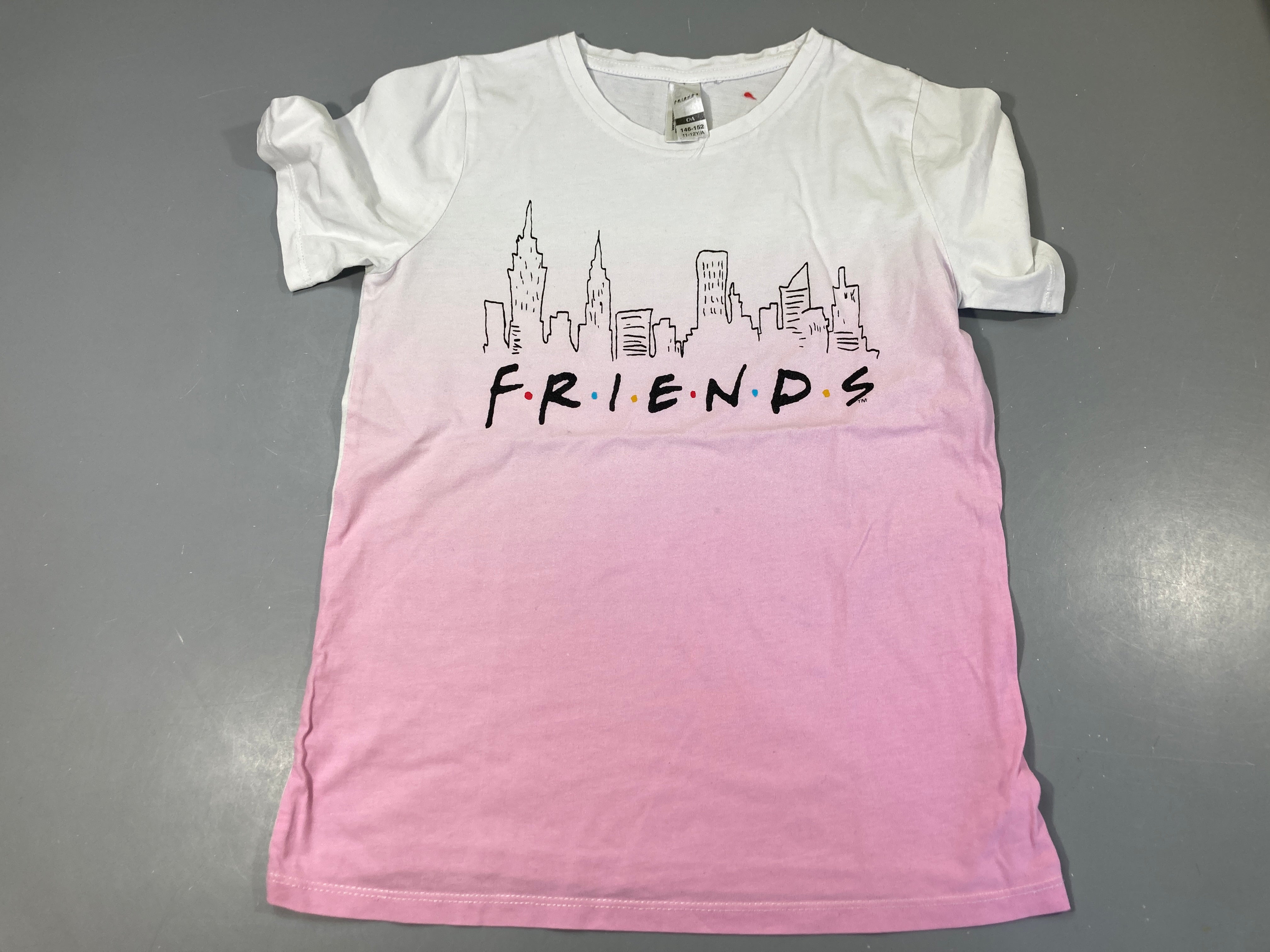 T-shirt m.c rose pâle dégradé , friends