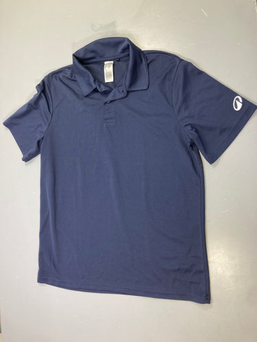 Polo m.c de sport bleu foncé, moins cher chez Petit Kiwi