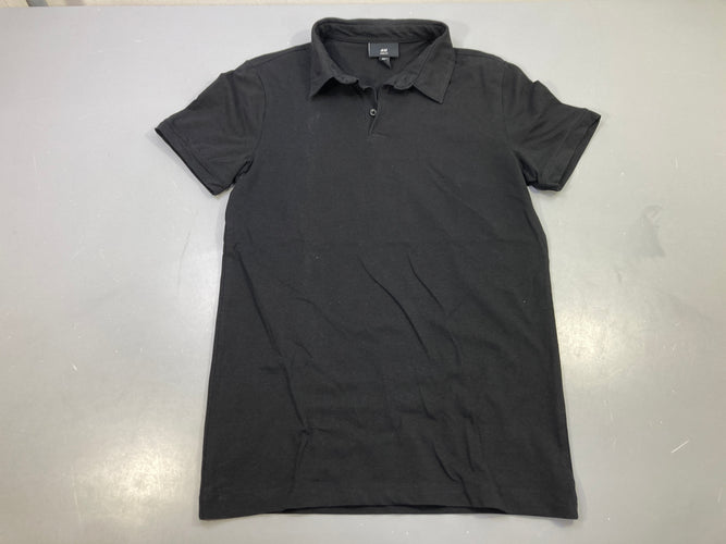 Polo jersey m.c noir uni, moins cher chez Petit Kiwi