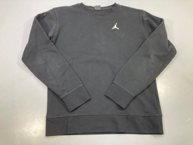Sweat noir, molleton, logo brodé, Jordan, moins cher chez Petit Kiwi